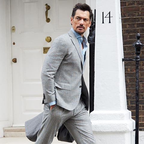 HACKETT グレー 無地　スーツ HACKETT グレー 無地スーツ