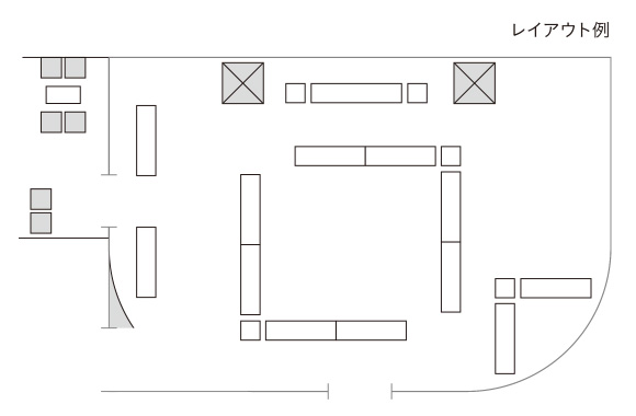 展示会・販売会のレイアウト例