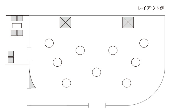 パーティ・催事のレイアウト例
