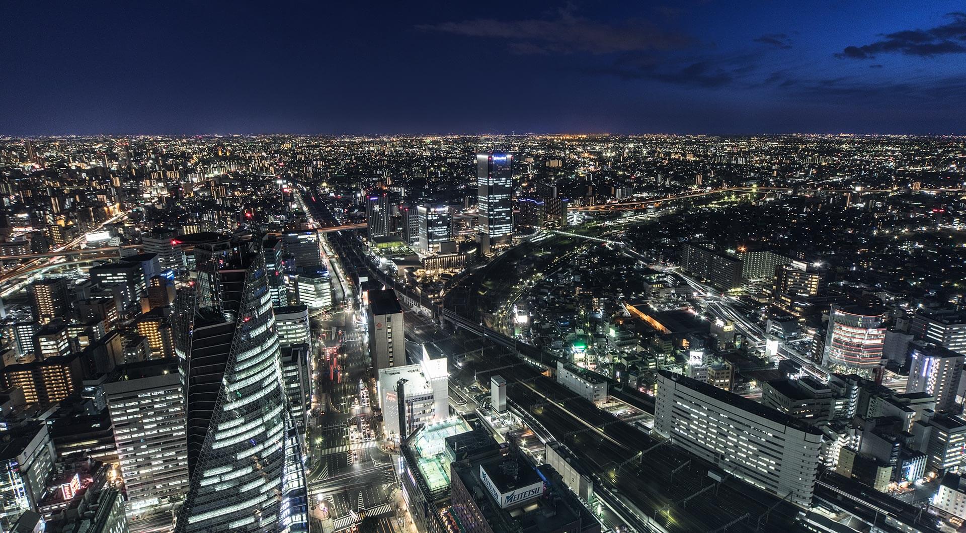 スカイホールそら 夜の眺望